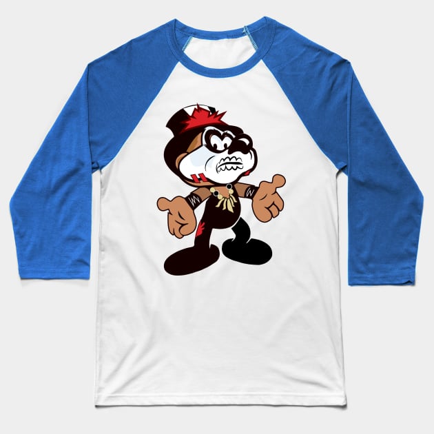 Papa Shango Smurf Mashup Baseball T-Shirt by Gimmickbydesign